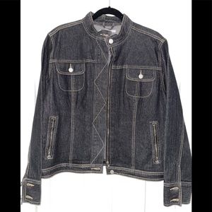 CAbi black/Grey denim jacket